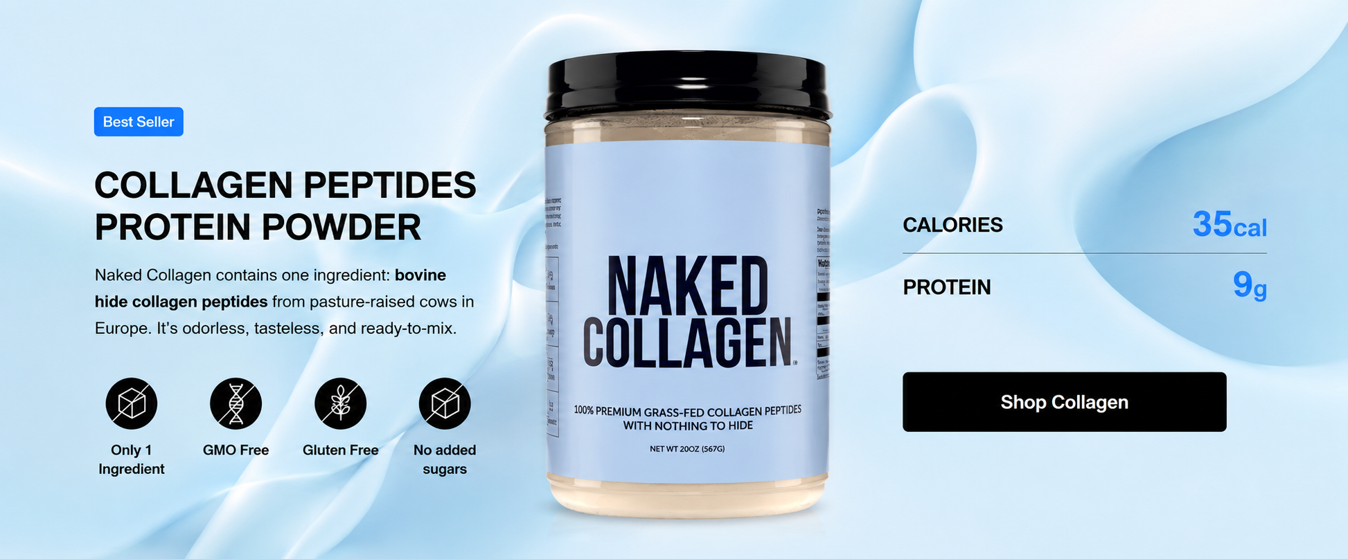 Naked Nutrition Clean Protein Powder Tub with Simple Ingredients ?>