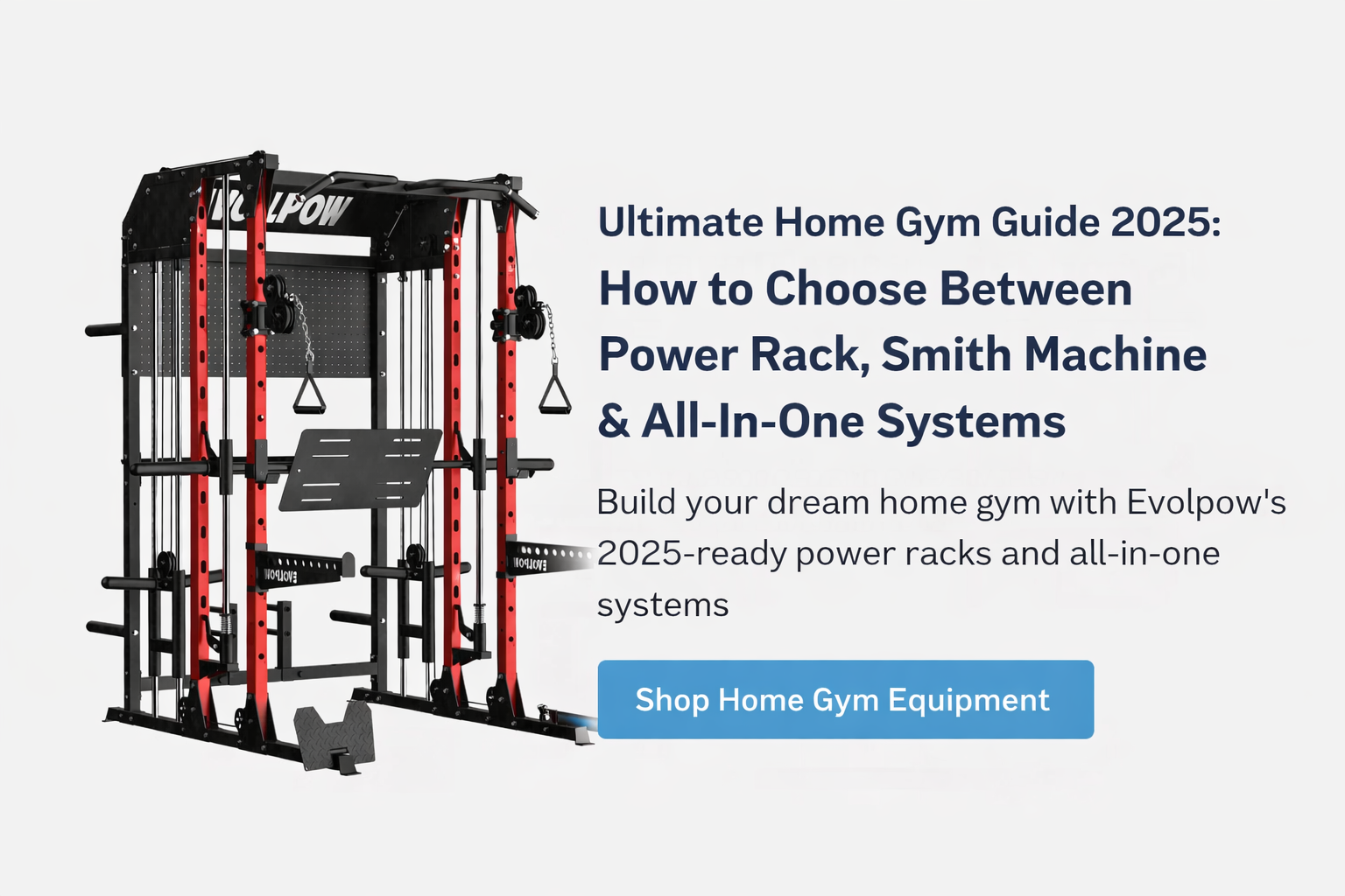 Detailed comparison of a home gym power rack and Smith machine setup in a modern garage ?>