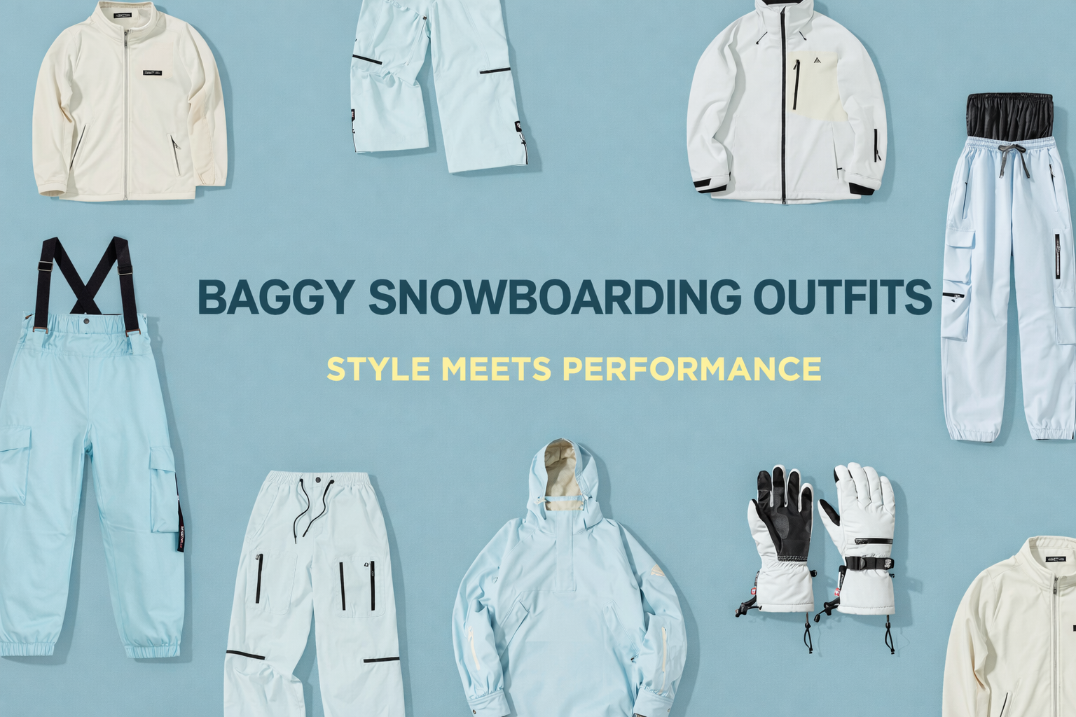 baggy snowboarding outfits 2025 stylish waterproof gear oversized jacket and baggy pants snowears